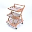 a wooden tea trolley