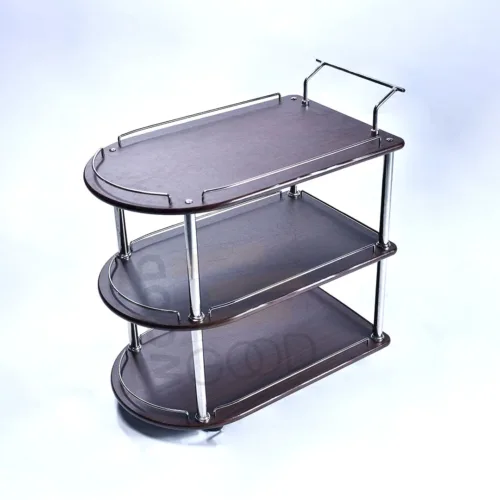 a three trayed tea trolley
